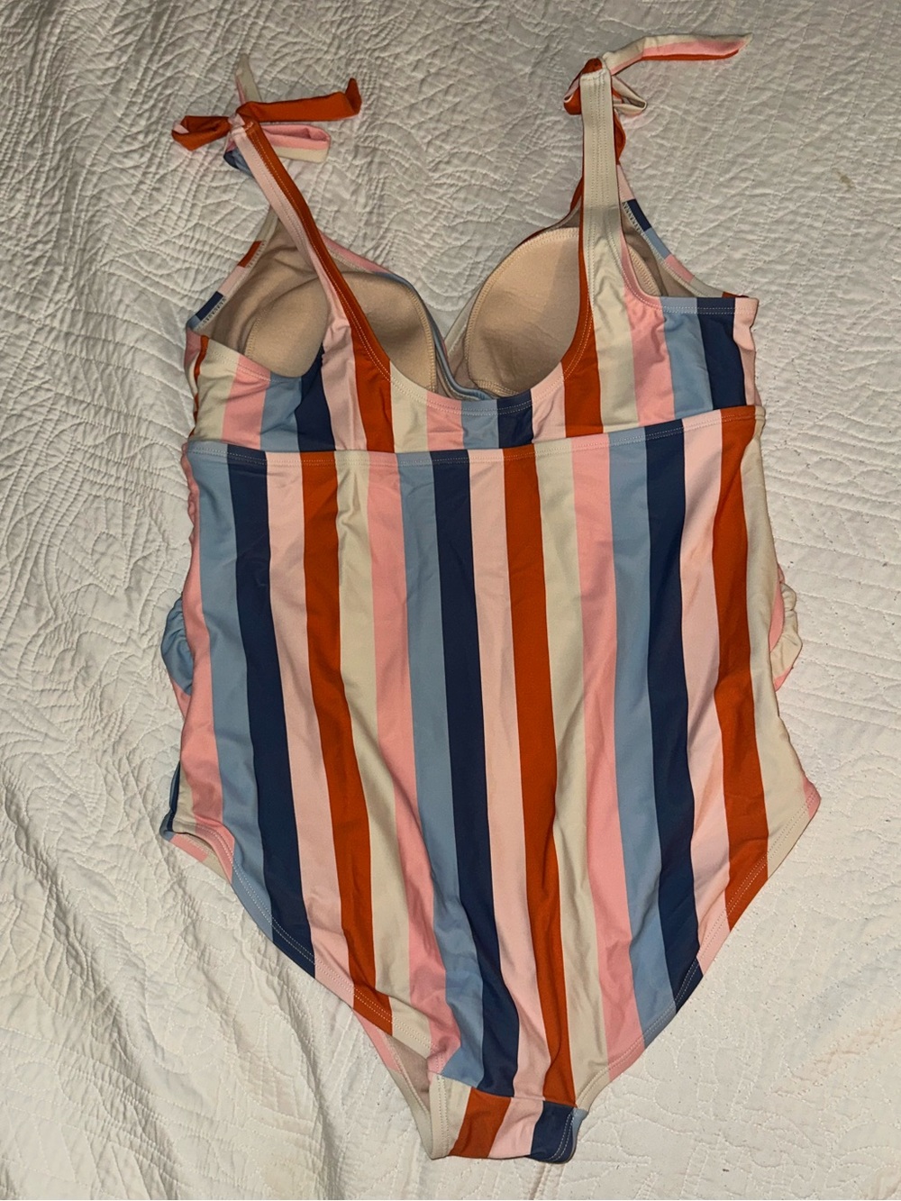 Isabel Maternity by Ingrid & Isabel V-neck one-piece striped swimsuit - Picture 3 of 4